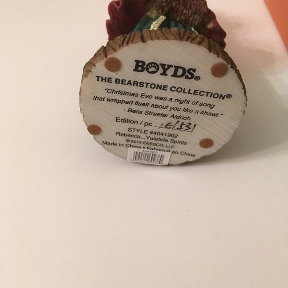 BOYDS BEARS "Rebecca" YULETIDE SPIRITS from the BEARSTONE Collection #4041902 - Picture 3 of 3